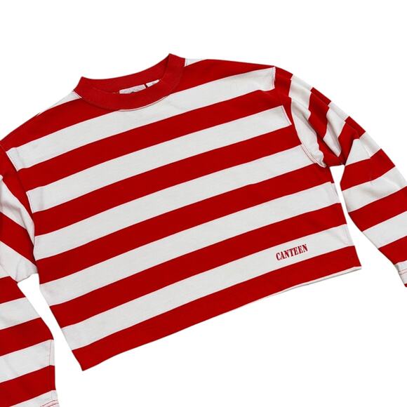 80s Canteen by Camp Beverly Hills Striped Crew Long Sleeve Top - Picture 7 of 8